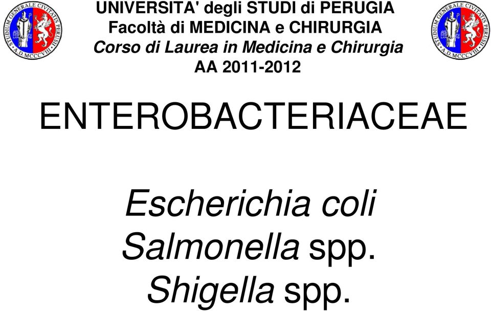 Medicina e Chirurgia AA 2011-2012