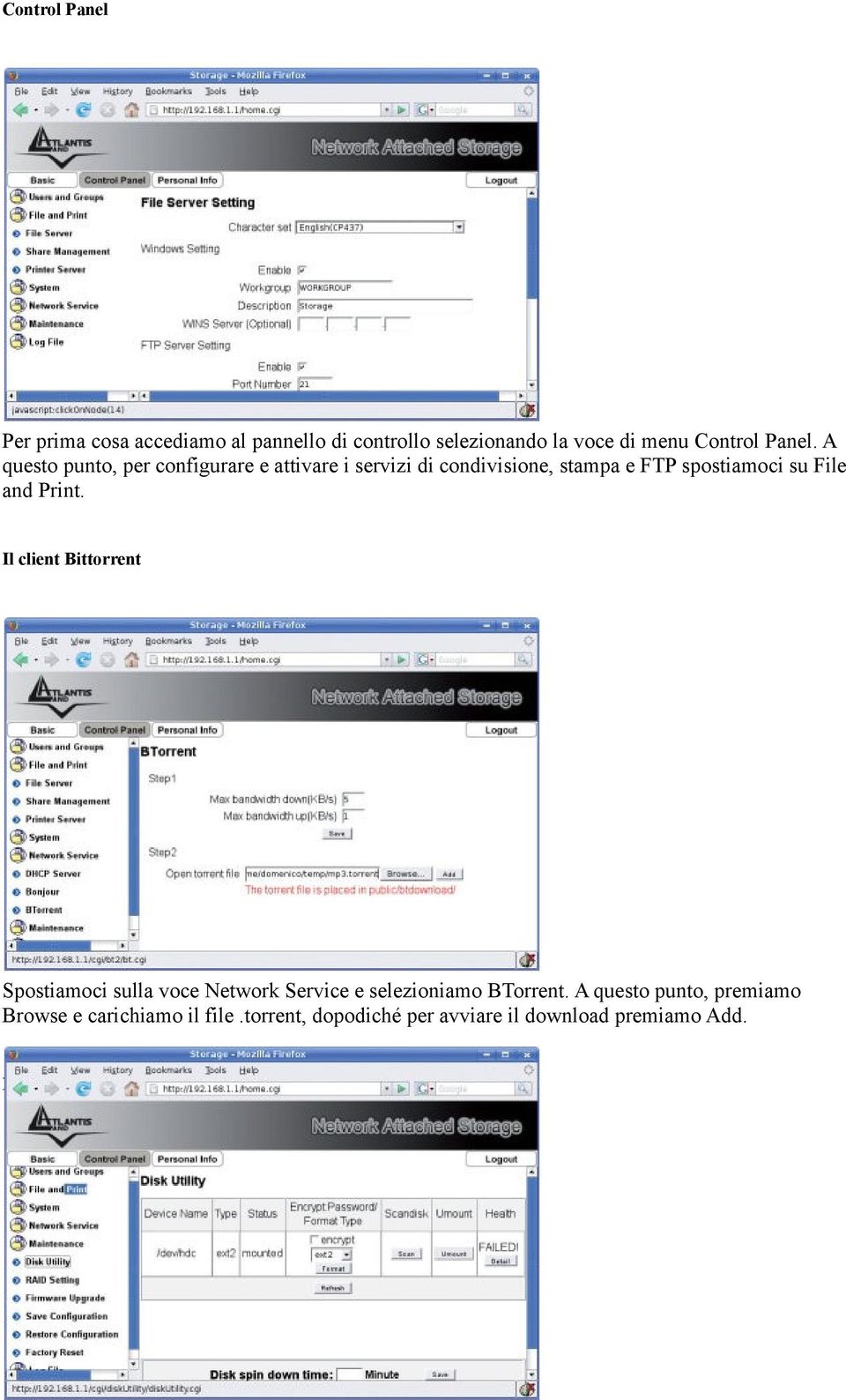 Print. Il client Bittorrent Spostiamoci sulla voce Network Service e selezioniamo BTorrent.