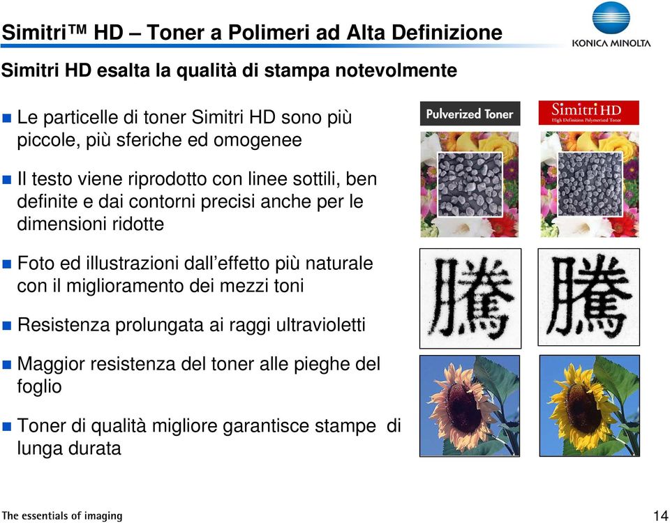 le dimensioni ridotte Foto ed illustrazioni dall effetto più naturale con il miglioramento dei mezzi toni Resistenza prolungata ai