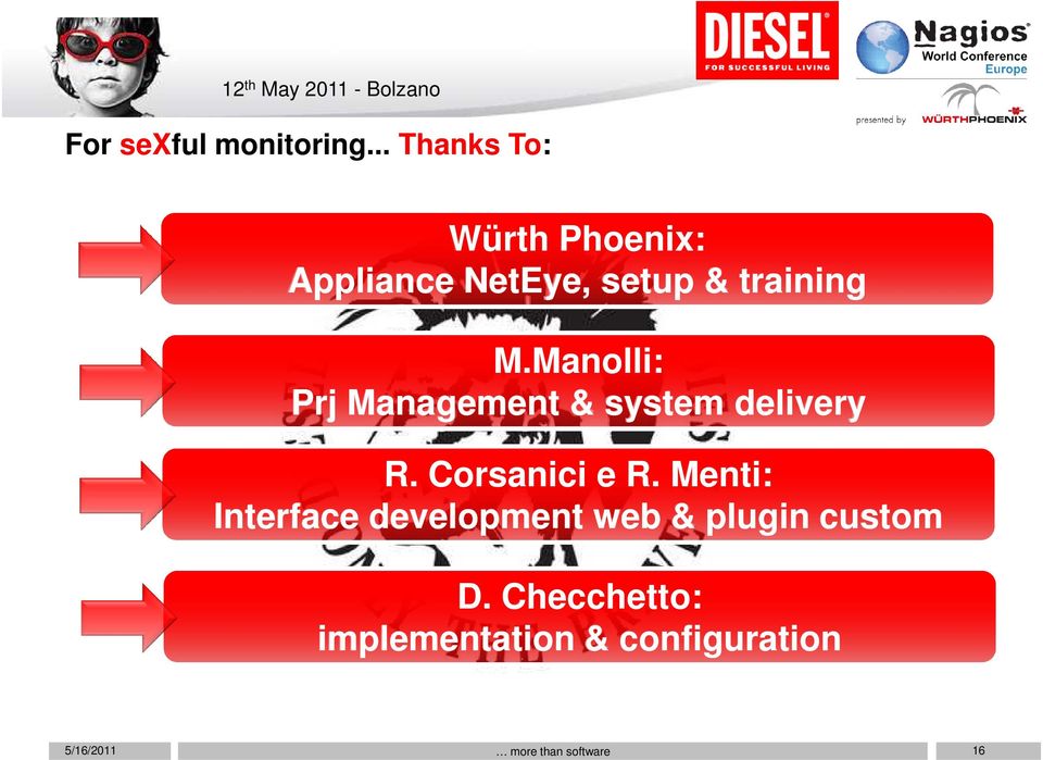training M.Manolli: Prj Management & system delivery R.