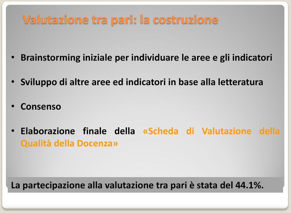 letteratura Consenso Elaborazione finale della «Scheda di Valutazione della