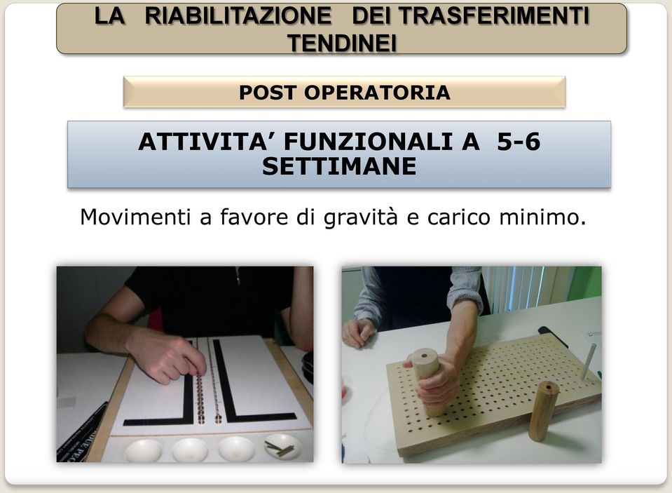 SETTIMANE Movimenti a