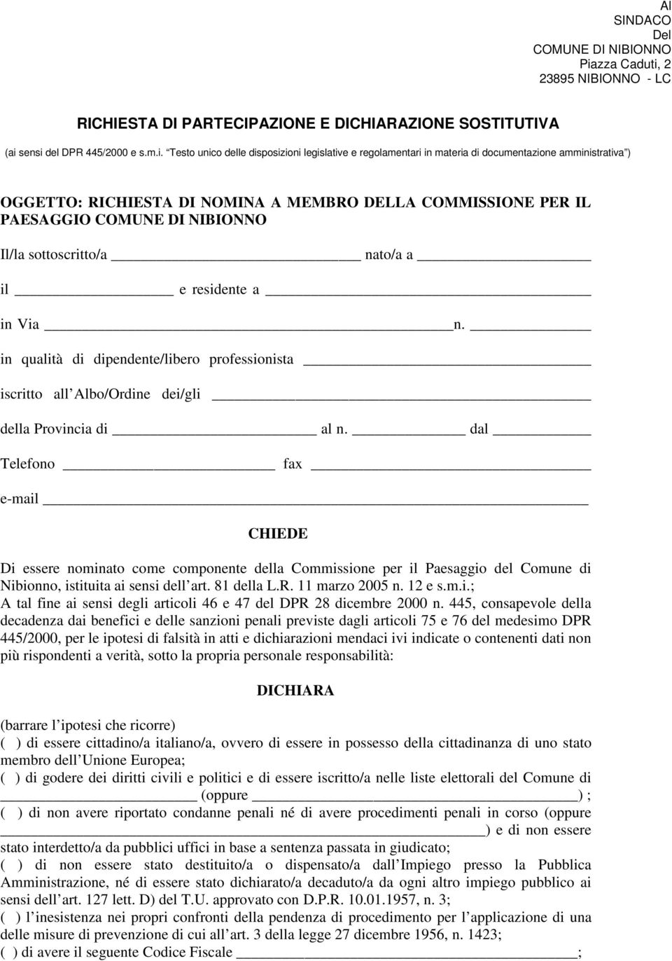 2 23895 NIBIONNO - LC RICHIESTA DI PARTECIPAZIONE E DICHIARAZIONE SOSTITUTIVA (ai 