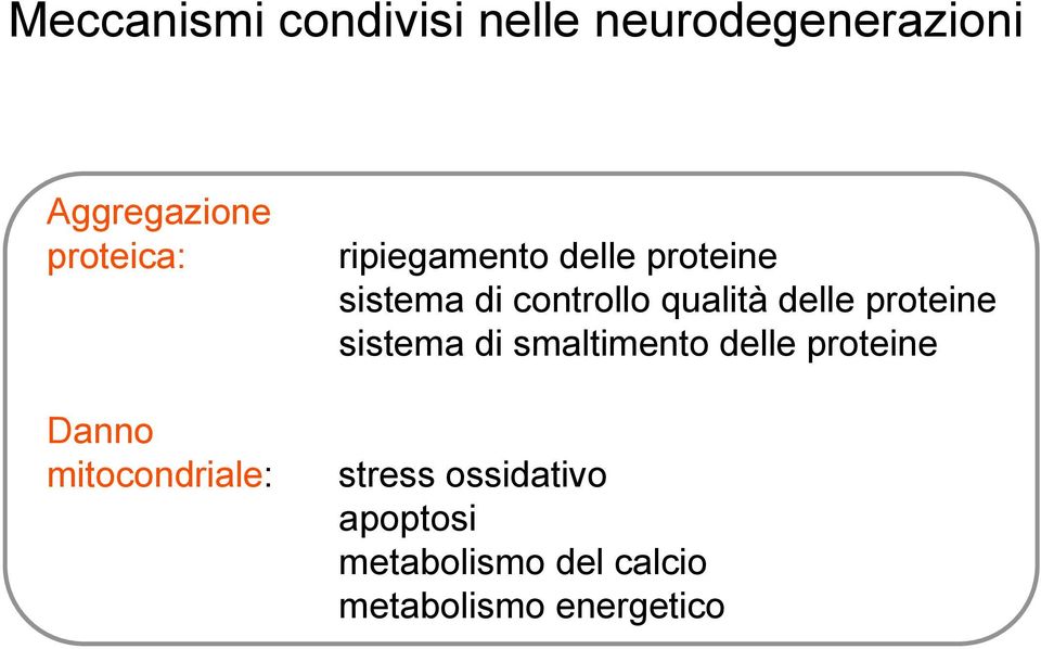 di controllo qualità delle proteine sistema di smaltimento delle