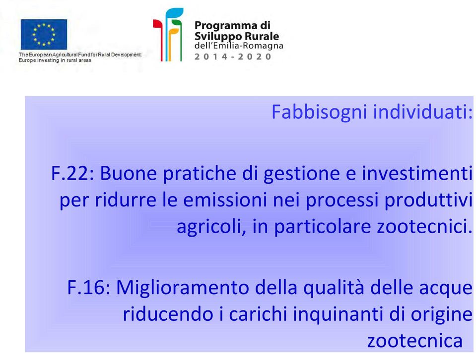 emissioni nei processi produttivi agricoli, in particolare