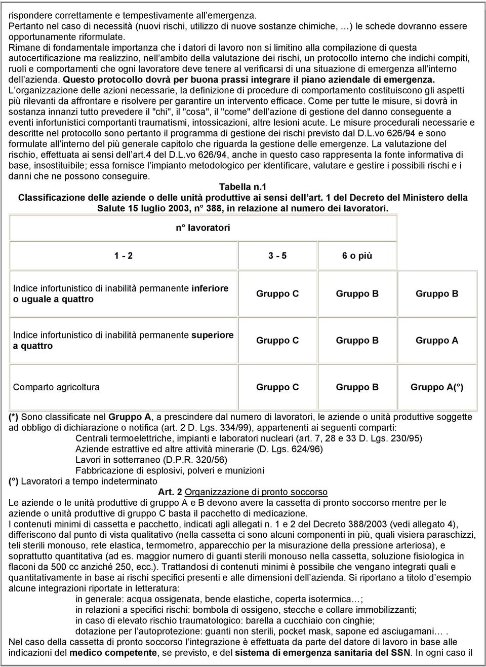 che indichi compiti, ruoli e comportamenti che ogni lavoratore deve tenere al verificarsi di una situazione di emergenza all interno dell azienda.