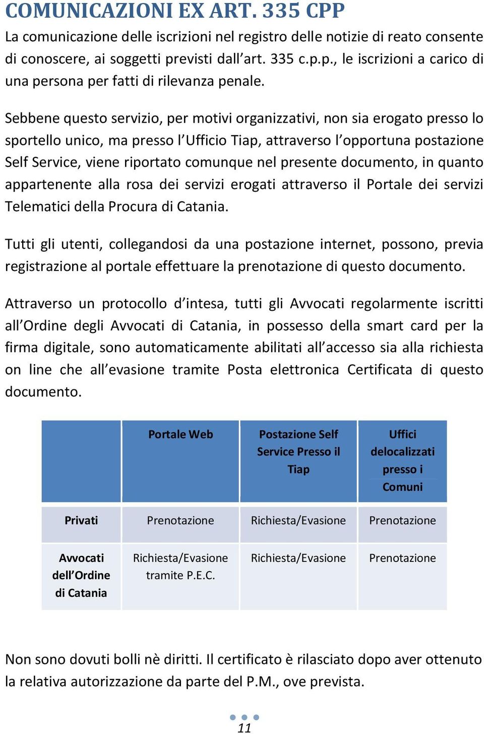 Sebbene questo servizio, per motivi organizzativi, non sia erogato presso lo sportello unico, ma presso l Ufficio Tiap, attraverso l opportuna postazione Self Service, viene riportato comunque nel