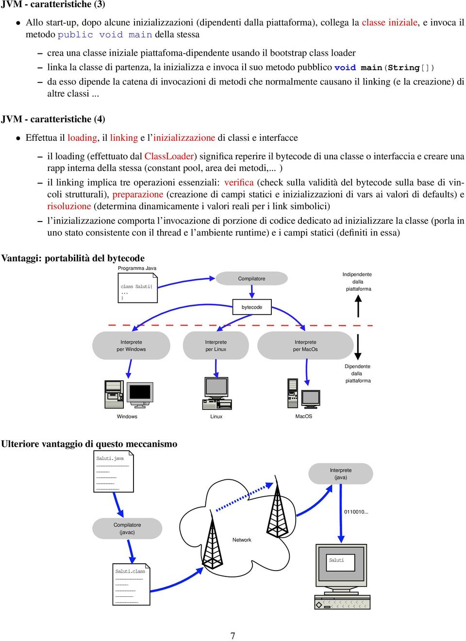 invocazioni di metodi che normalmente causano il linking (e la creazione) di altre classi.