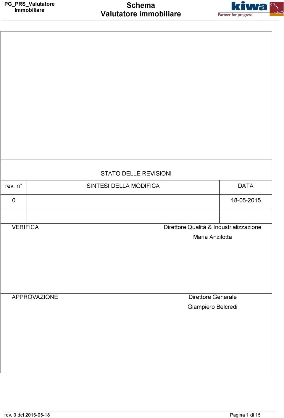 Direttore Qualità & Industrializzazione Maria Anzilotta