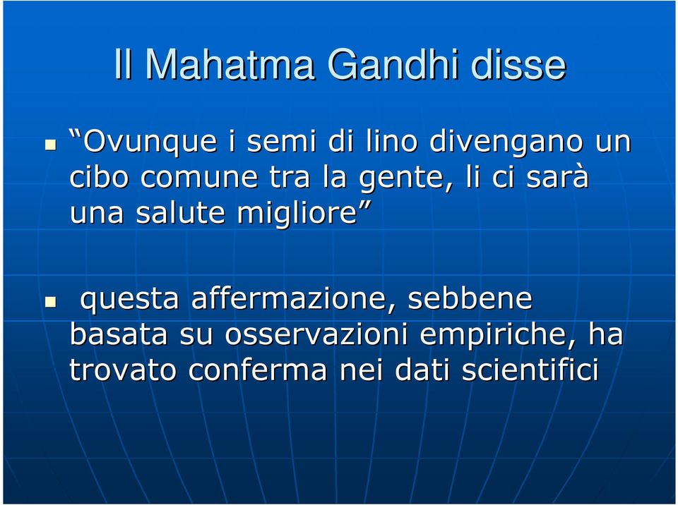 salute migliore questa affermazione, sebbene basata su