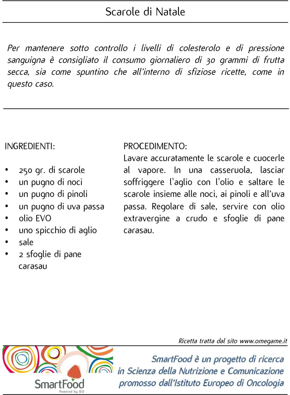 di scarole un pugno di noci un pugno di pinoli un pugno di uva passa uno spicchio di aglio 2 sfoglie di pane carasau Lavare accuratamente le scarole e cuocerle al