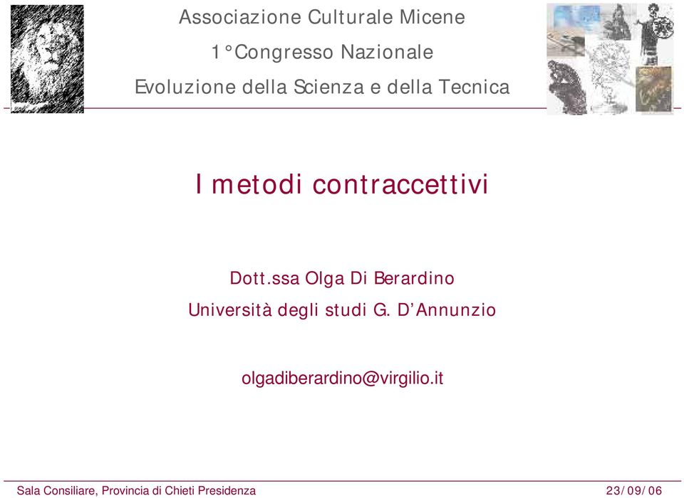 contraccettivi Università degli studi G.