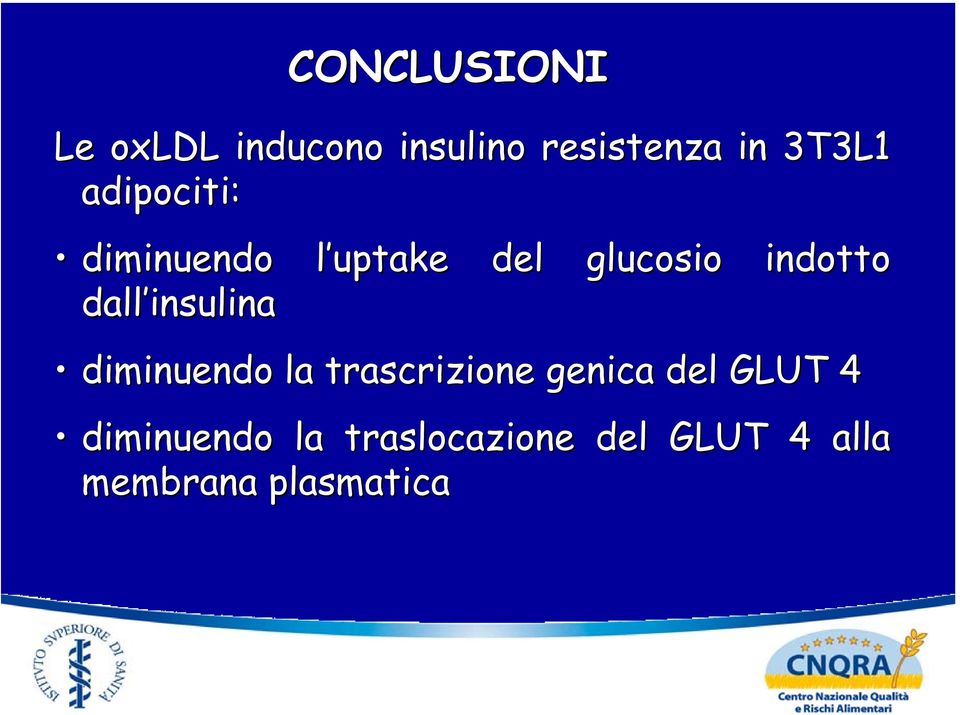 insulina diminuendo la trascrizione genica del GLUT 4
