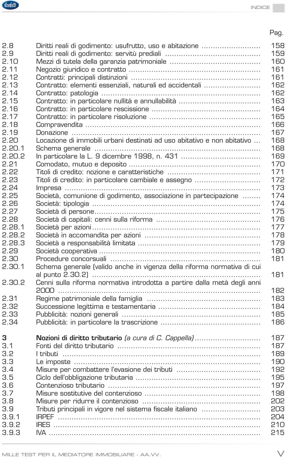 14 Contratto: patologia... 162 2.15 Contratto: in particolare nullità e annullabilità... 163 2.16 Contratto: in particolare rescissione... 164 2.17 Contratto: in particolare risoluzione... 165 2.