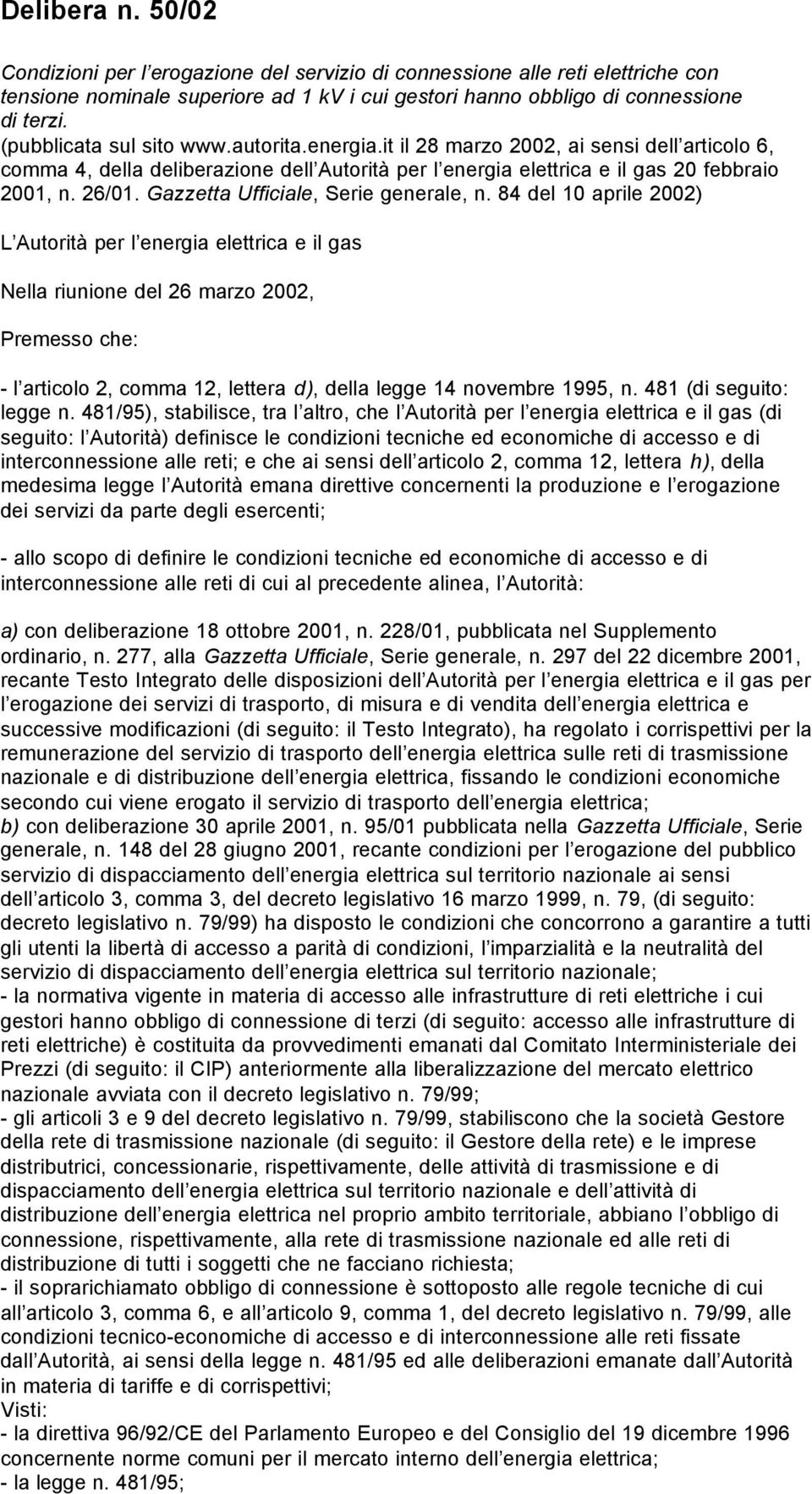 Gazzetta Ufficiale, Serie generale, n.