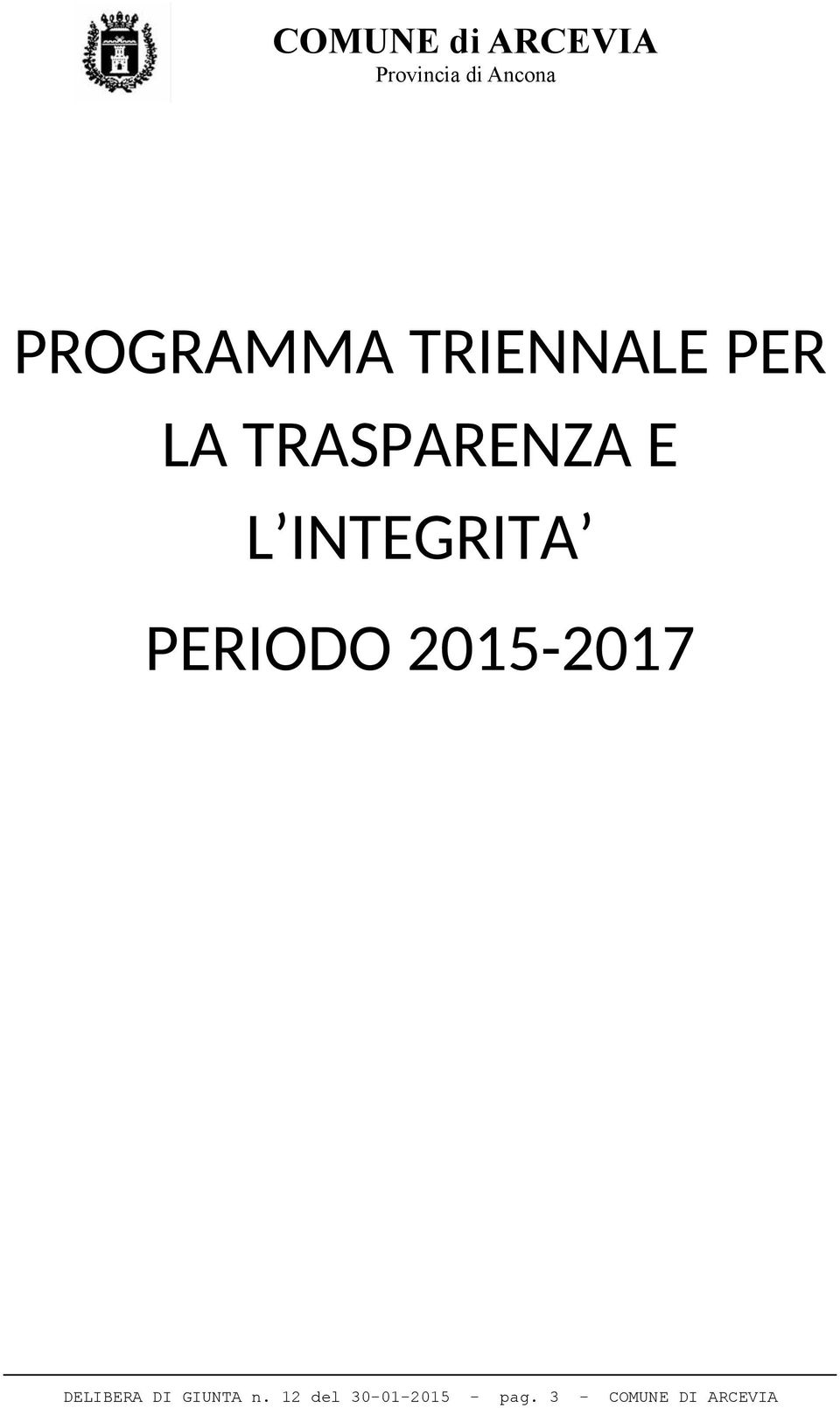 2015-2017 DELIBERA DI GIUNTA n.