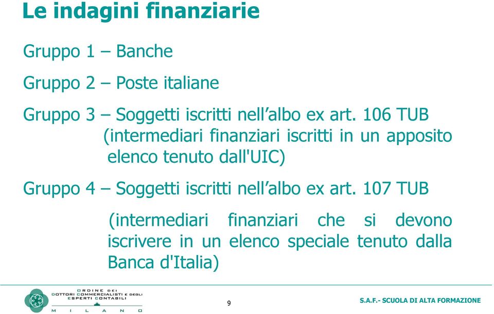 dall'uic) Gruppo 4 Soggetti iscritti nell albo ex art.