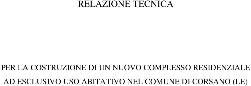 COMPLESSO RESIDENZIALE AD