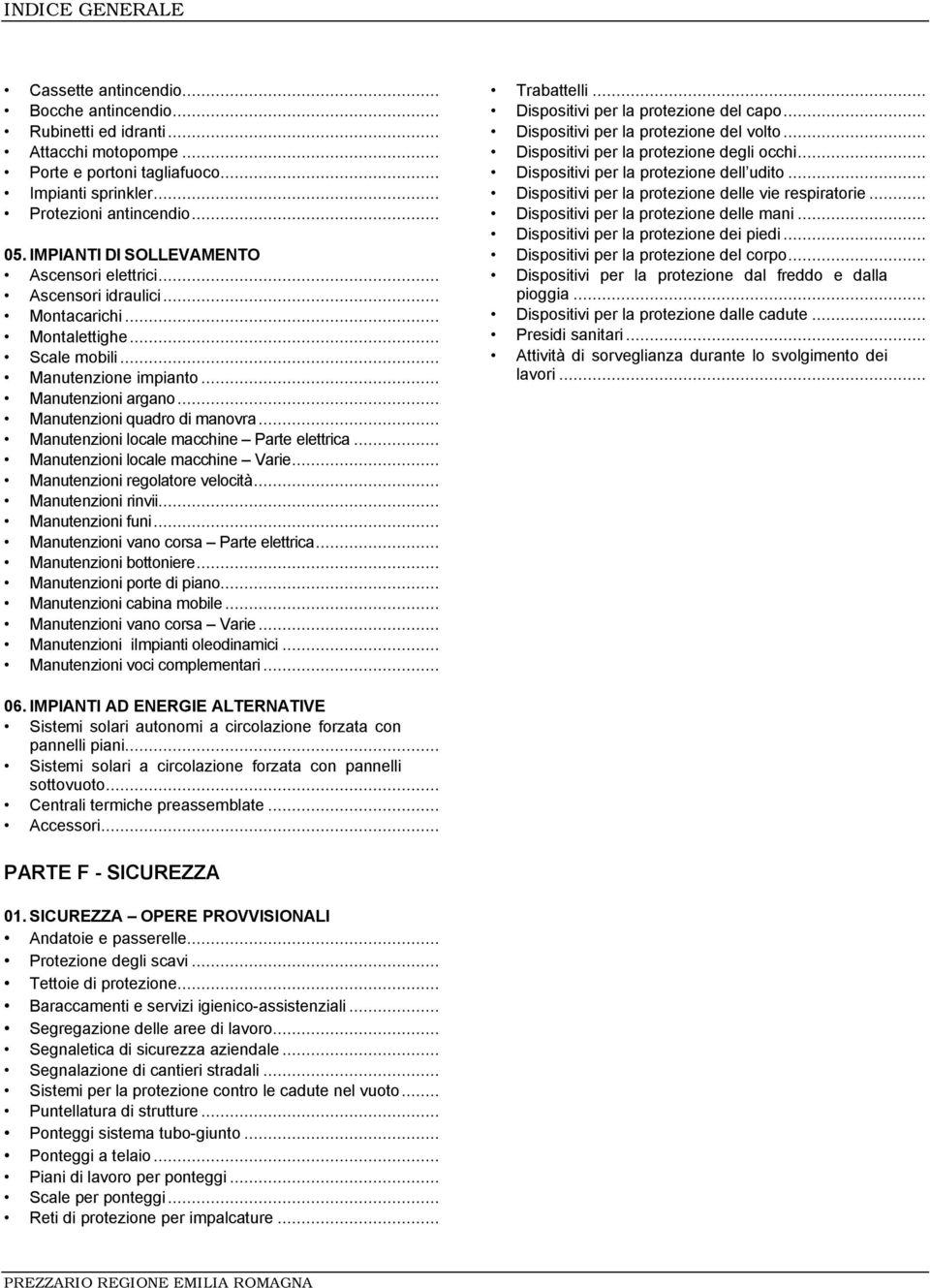 .. Manutenzioni locale macchine Parte elettrica... Manutenzioni locale macchine Varie... Manutenzioni regolatore velocità... Manutenzioni rinvii... Manutenzioni funi.