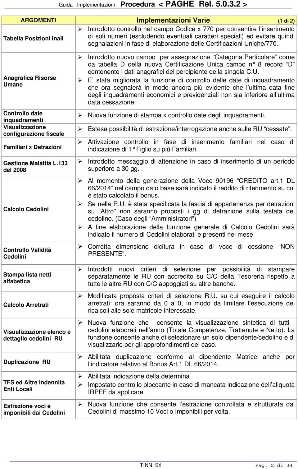 Anagrafica Risorse Umane Controllo date inquadramenti Visualizzazione configurazione fiscale Familiari x Detrazioni Gestione Malattia L.