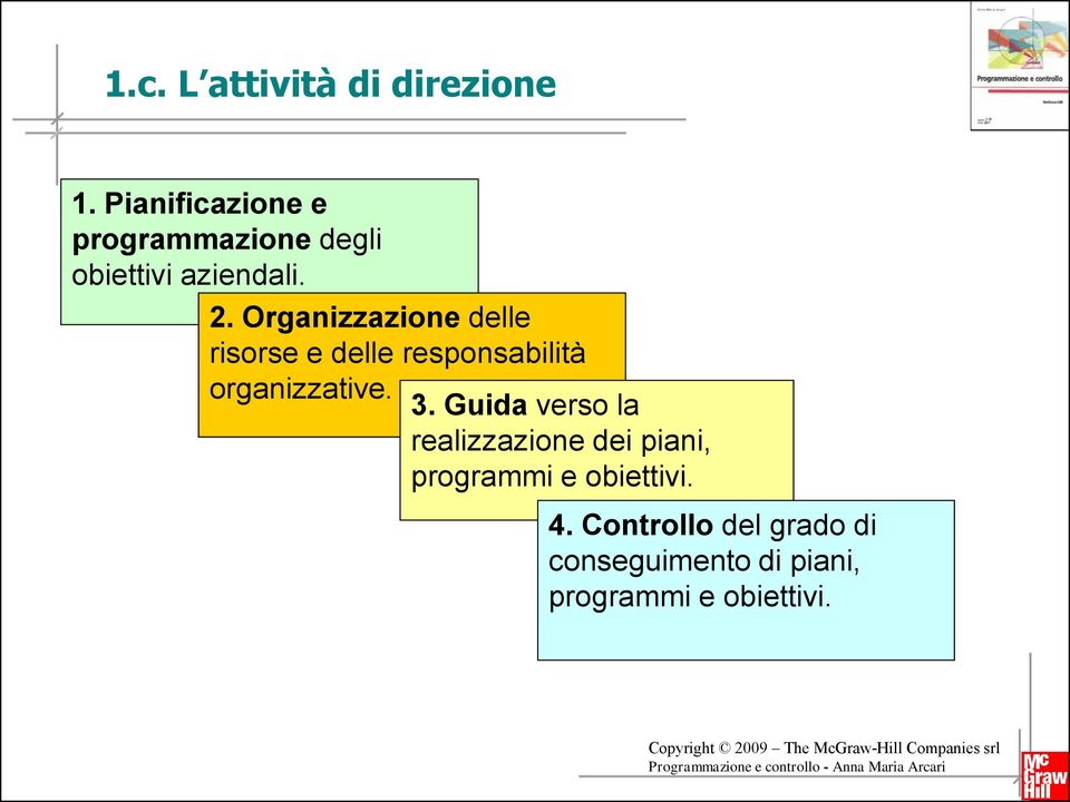 Organizzazione delle risorse e delle responsabilità organizzative. 3.