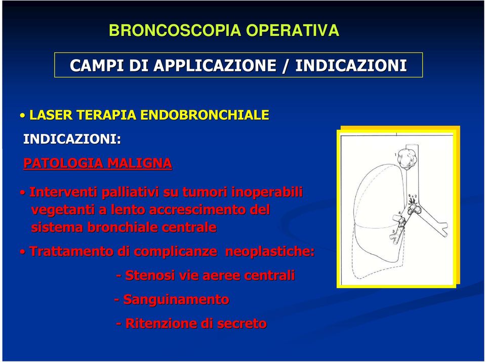 accrescimento del sistema bronchiale centrale Trattamento di