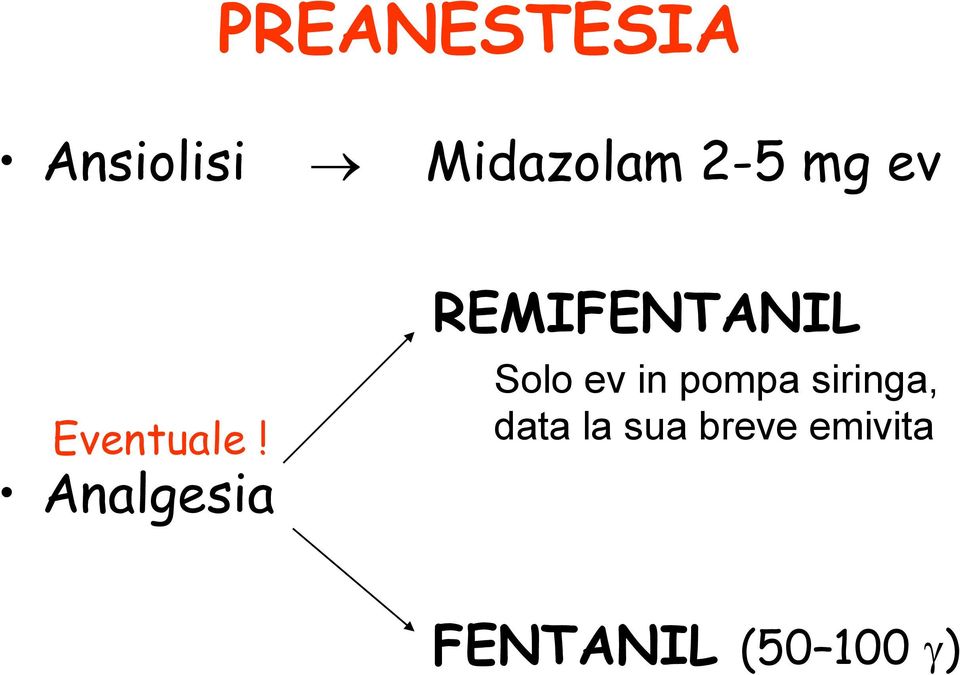 Analgesia REMIFENTANIL Solo ev in