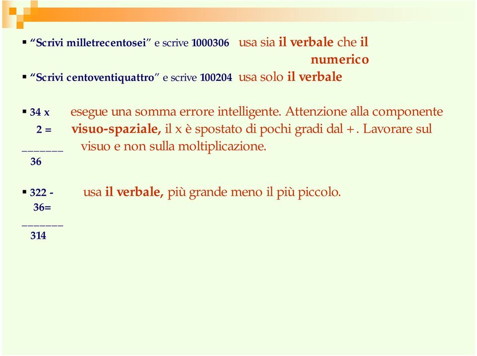 Attenzione alla componente 2 = visuo-spaziale, il x è spostato di pochi gradi dal +.