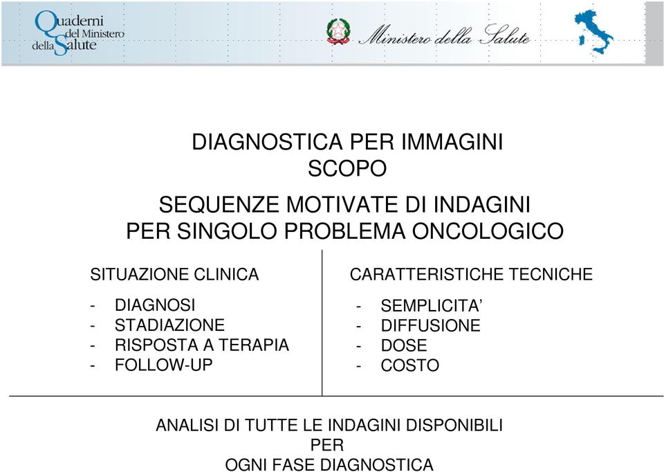 FOLLOW-UP CARATTERISTICHE TECNICHE - SEMPLICITA - DIFFUSIONE - DOSE -