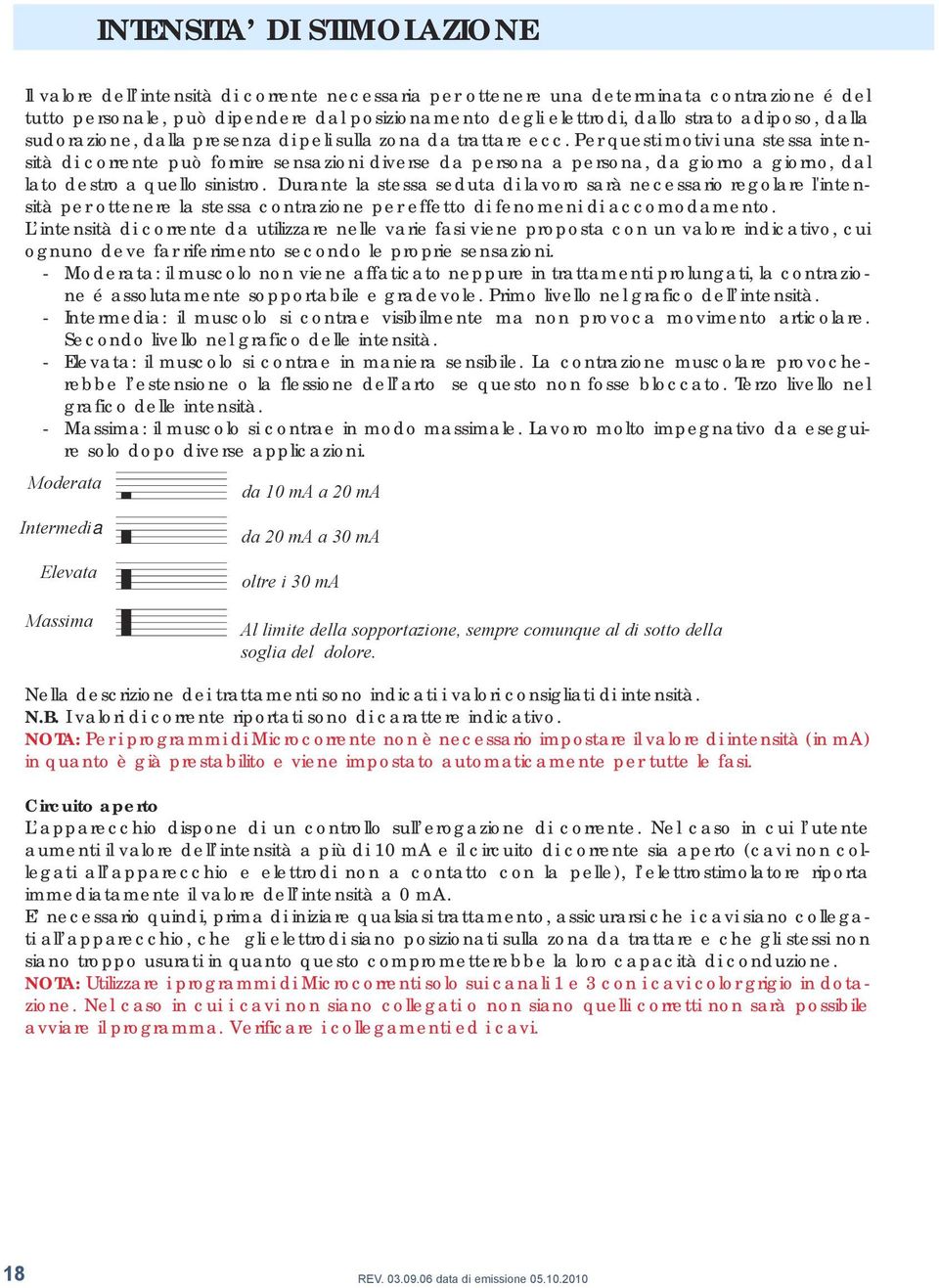 Per questi motivi una stessa intensità di corrente può fornire sensazioni diverse da persona a persona, da giorno a giorno, dal lato destro a quello sinistro.