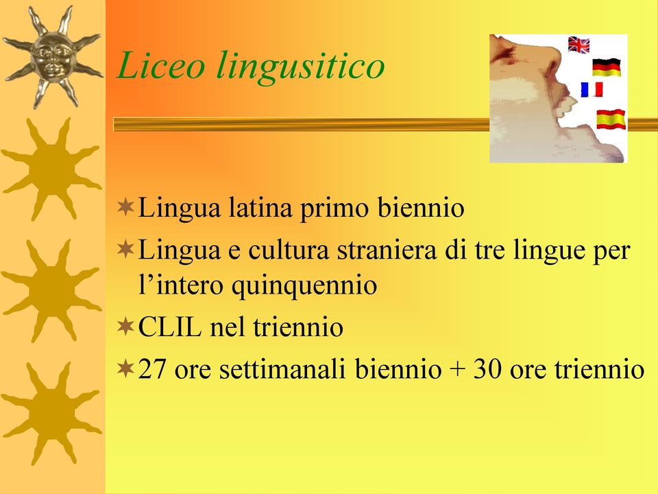 lingue per l intero quinquennio CLIL nel