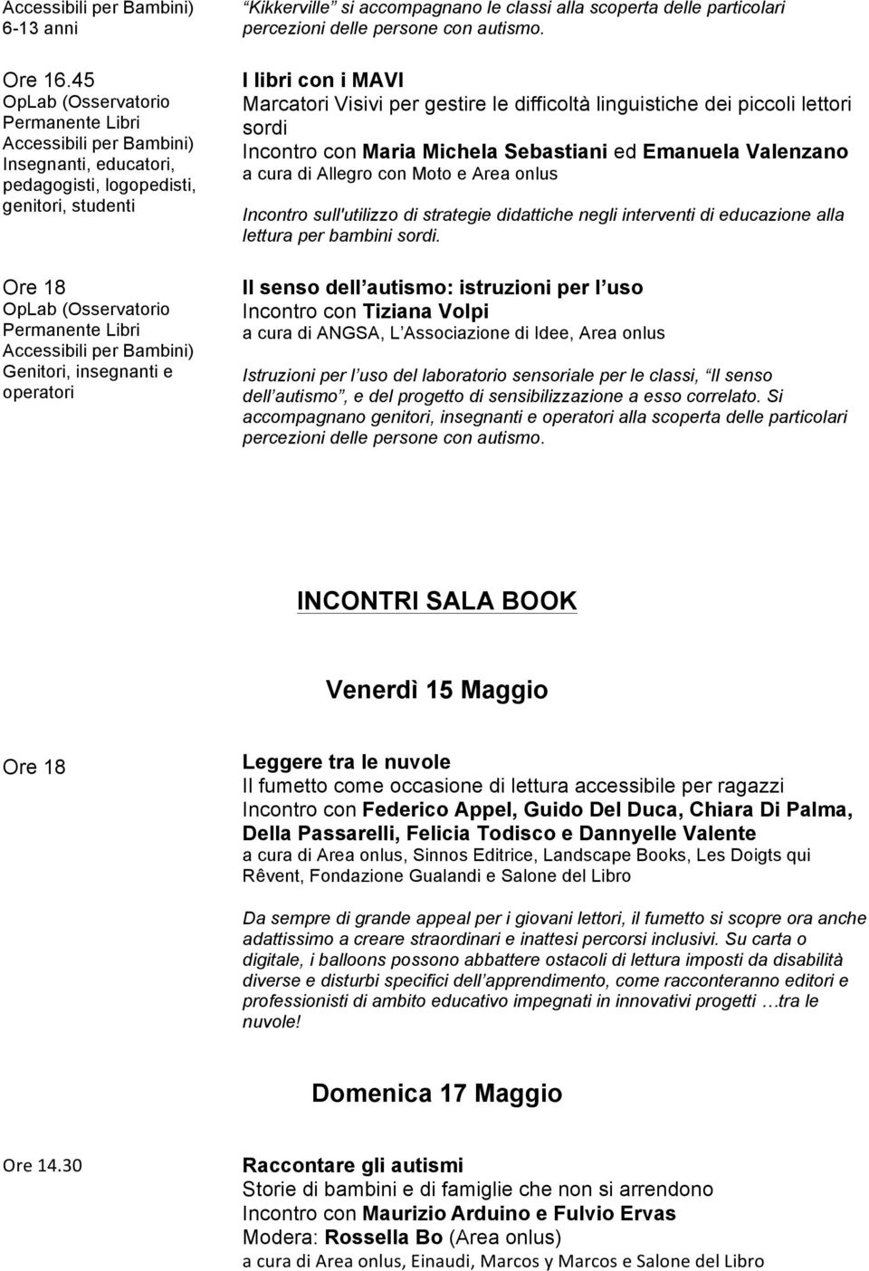 I libri con i MAVI Marcatori Visivi per gestire le difficoltà linguistiche dei piccoli lettori sordi Incontro con Maria Michela Sebastiani ed Emanuela Valenzano a cura di Allegro con Moto e Area