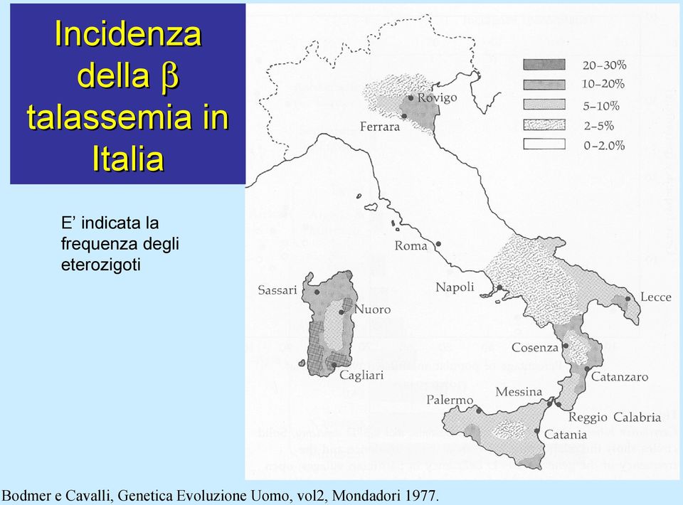 eterozigoti Bodmer e Cavalli,