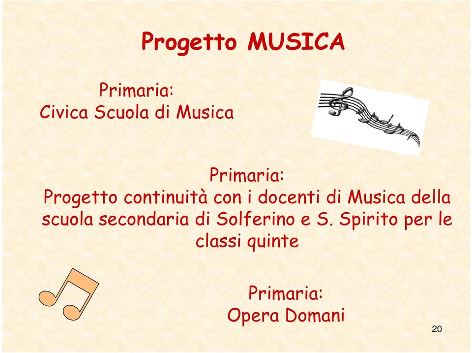 Musica della scuola secondaria di Solferino e S.