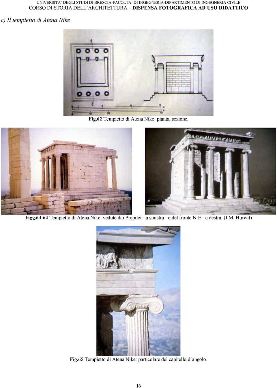 63-64 Tempietto di Atena Nike: vedute dai Propilei - a sinistra -