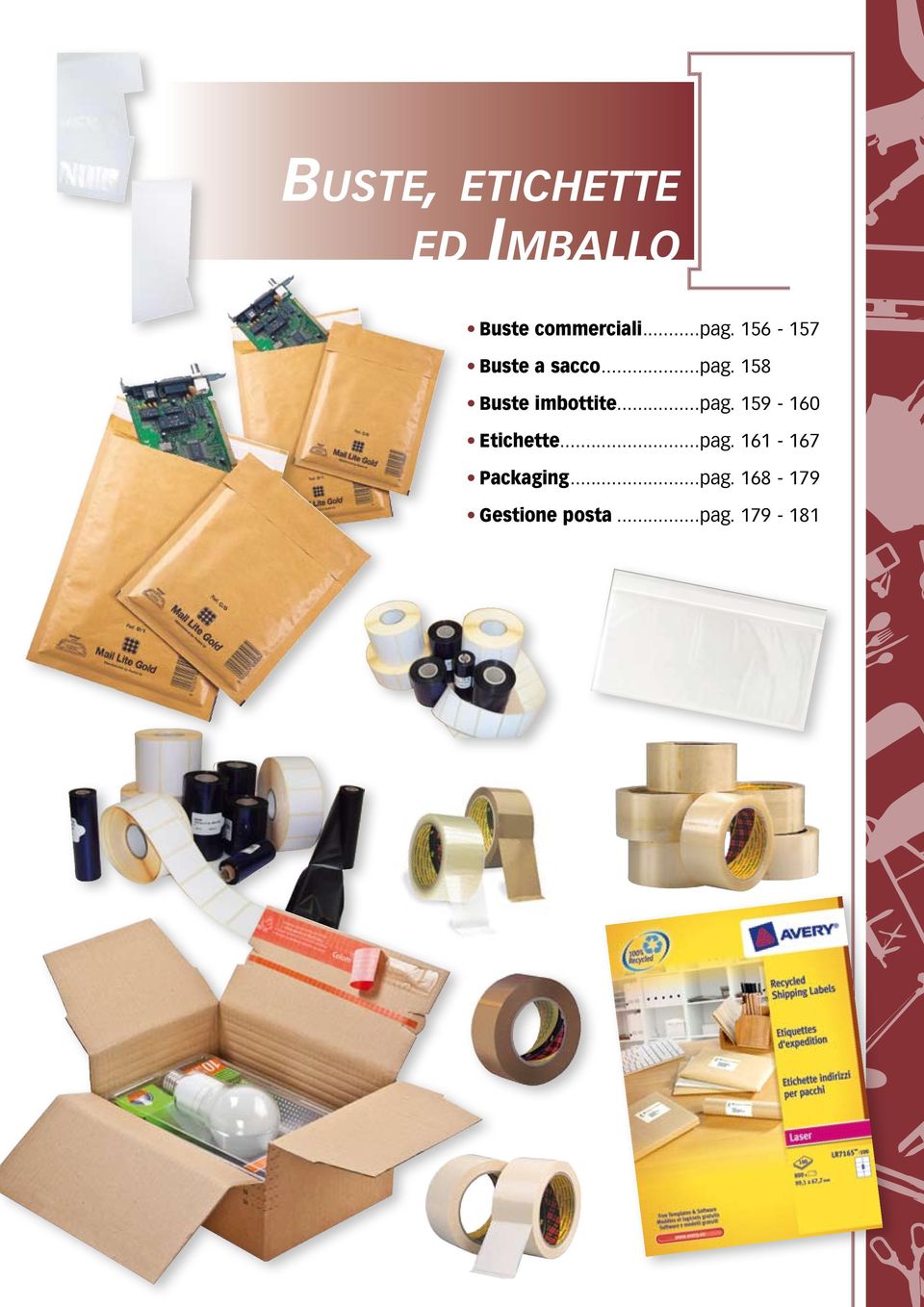 ..pag. 159-160 Etichette...pag. 161-167 Packaging.