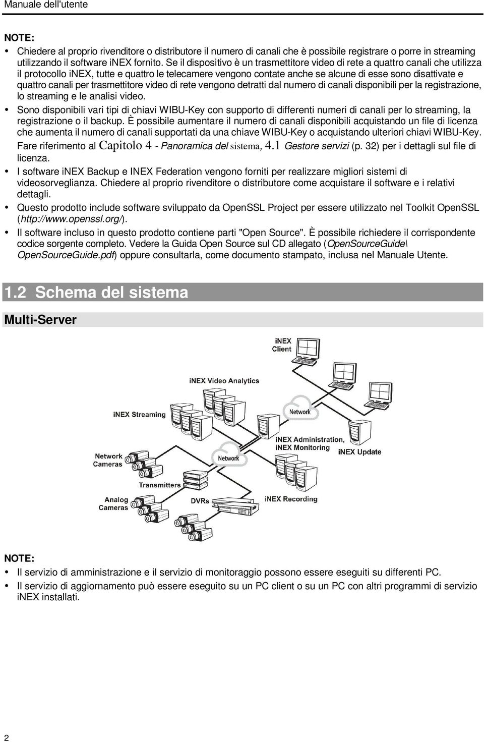 canali per trasmettitore video di rete vengono detratti dal numero di canali disponibili per la registrazione, lo streaming e le analisi video.