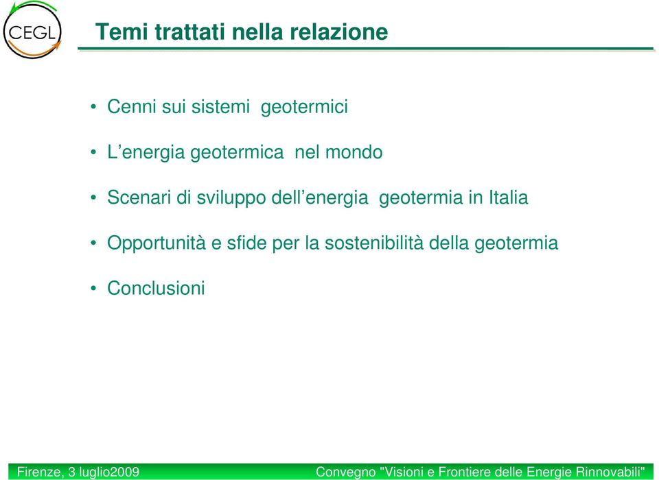 sviluppo dell energia geotermia in Italia