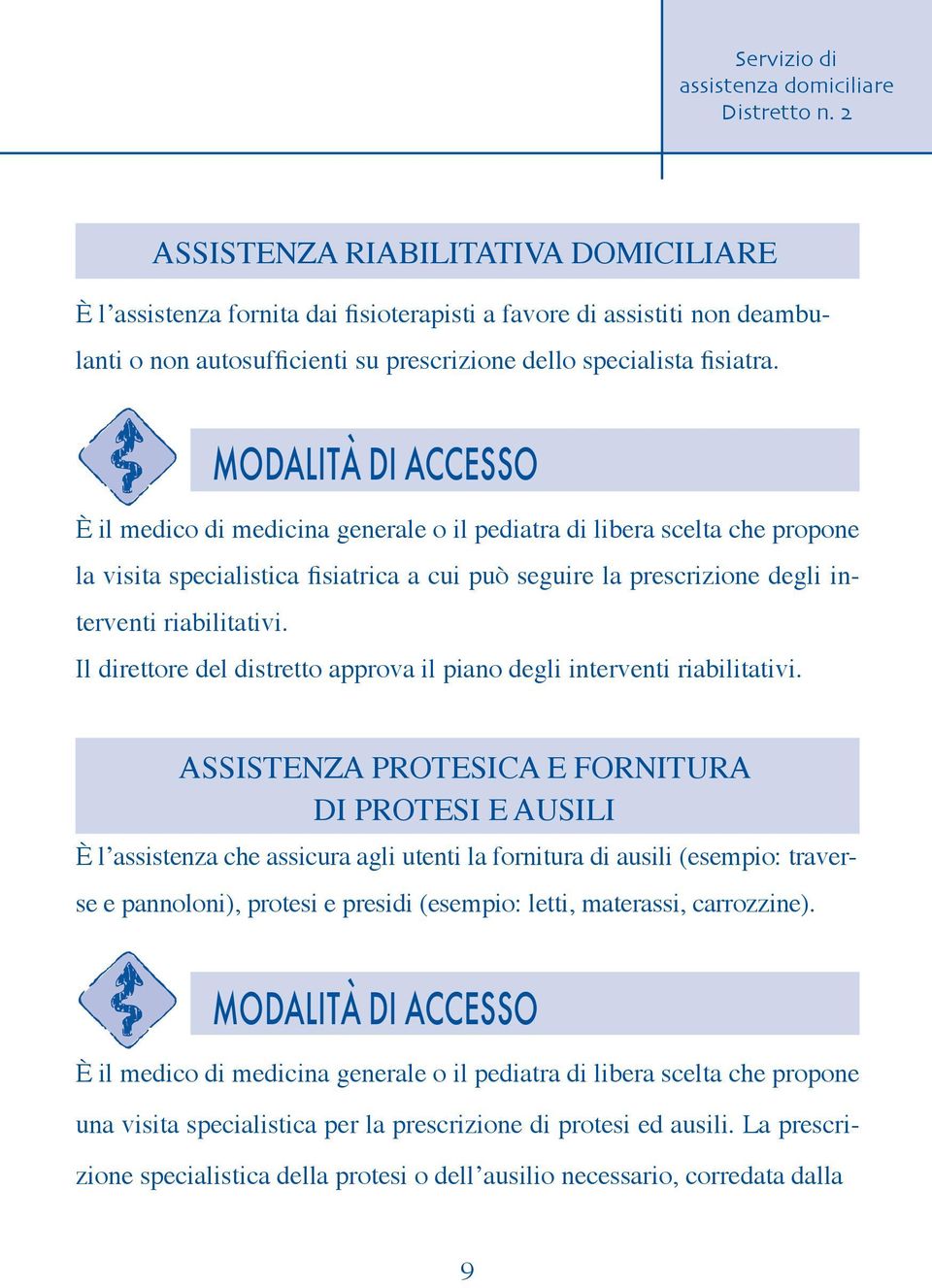 Il direttore del distretto approva il piano degli interventi riabilitativi.