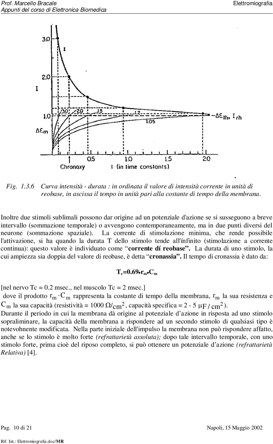 neurone (sommazione spaziale).