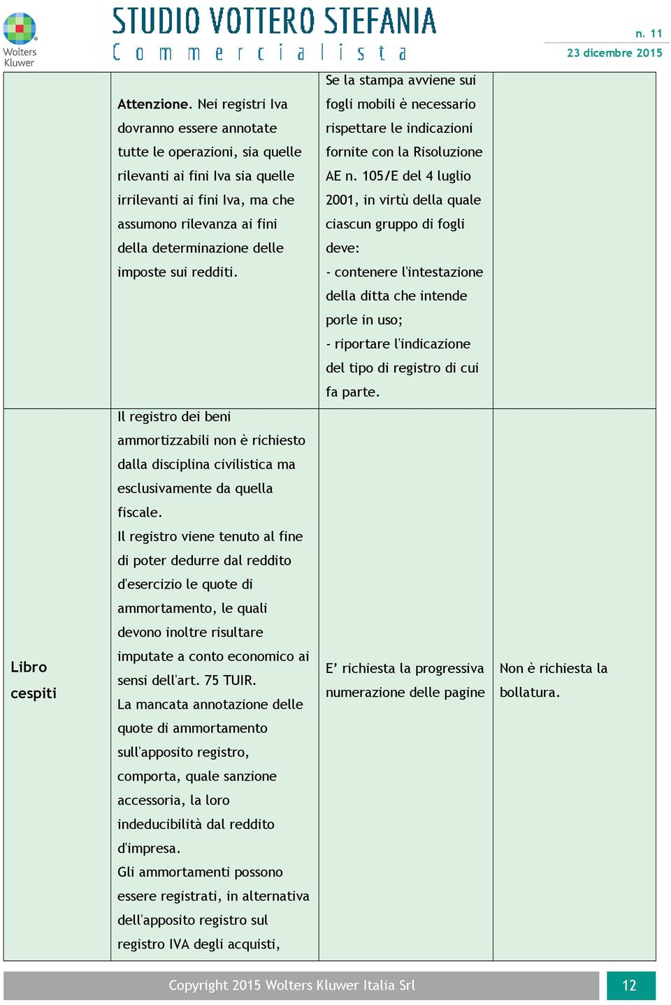 105/E del 4 luglio irrilevanti ai fini Iva, ma che 2001, in virtù della quale assumono rilevanza ai fini ciascun gruppo di fogli della determinazione delle deve: imposte sui redditi.