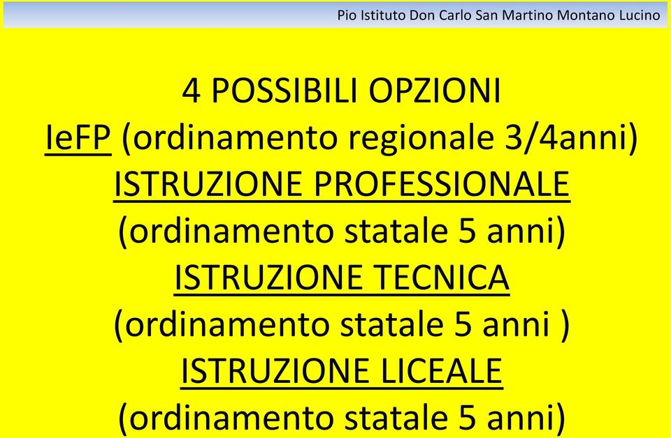 statale 5 anni) ISTRUZIONE TECNICA (ordinamento