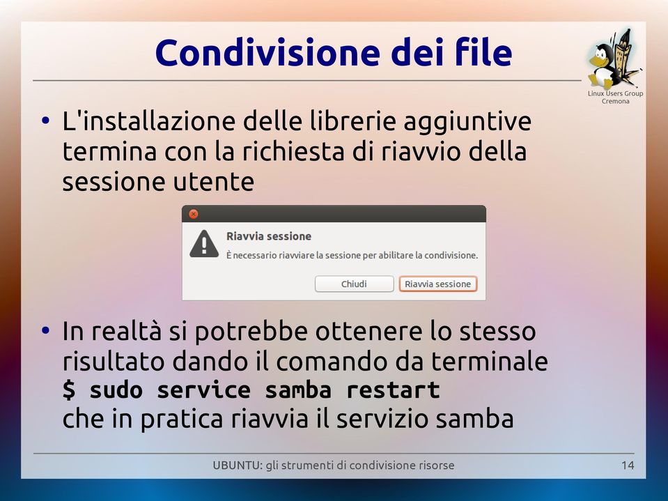 potrebbe ottenere lo stesso risultato dando il comando da