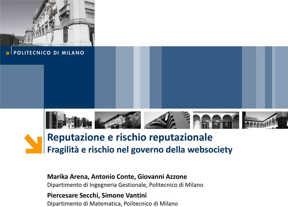 Dipartimento di Ingegneria Gestionale, Politecnico di Milano