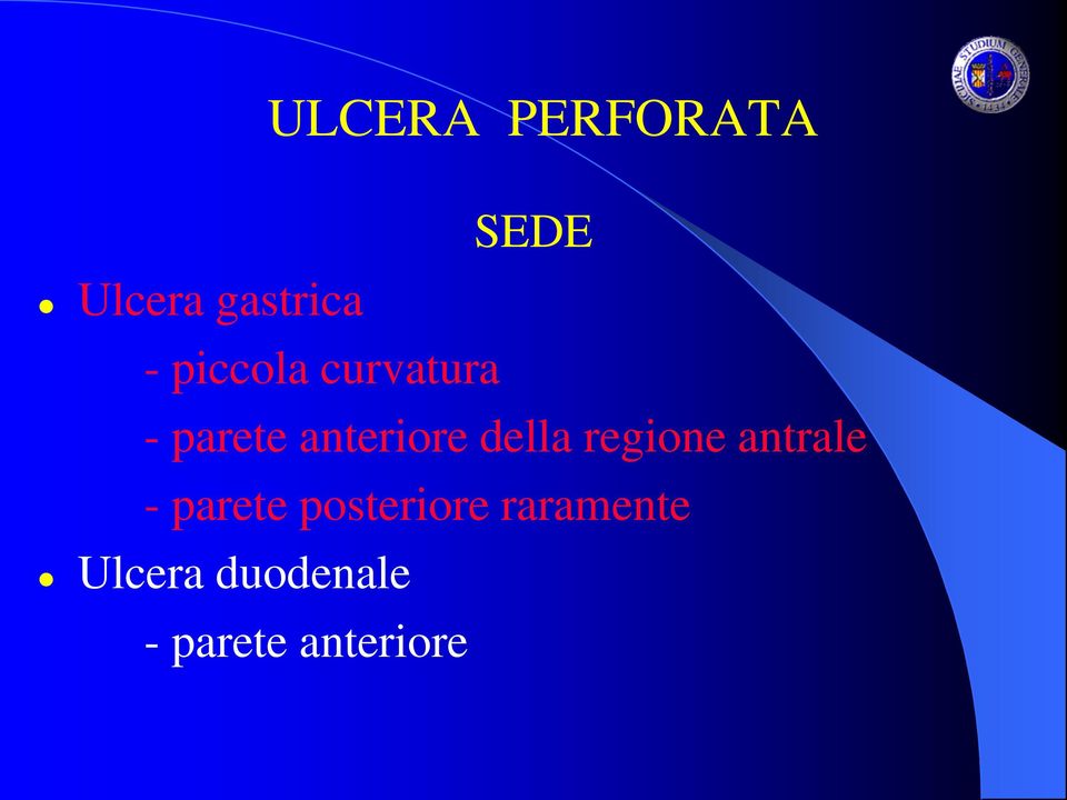 regione antrale - parete posteriore