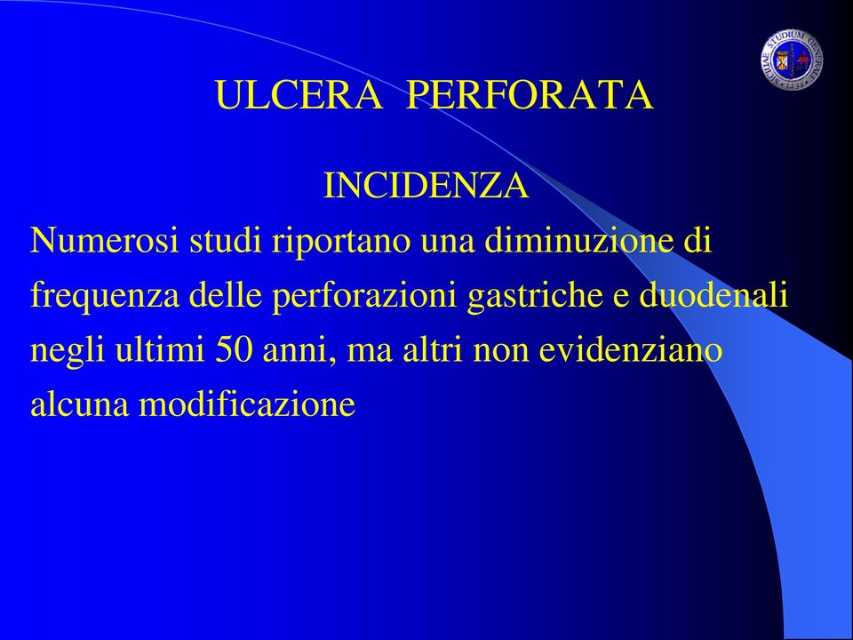 perforazioni gastriche e duodenali negli