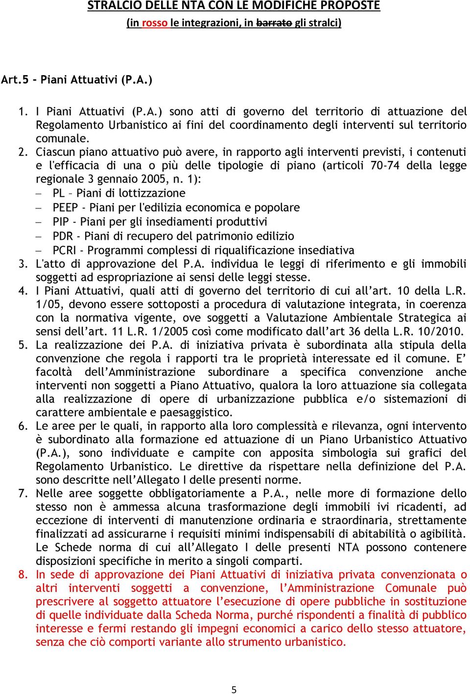 1): PL Piani di lottizzazione PEEP - Piani per l'edilizia economica e popolare PIP - Piani per gli insediamenti produttivi PDR - Piani di recupero del patrimonio edilizio PCRI - Programmi complessi