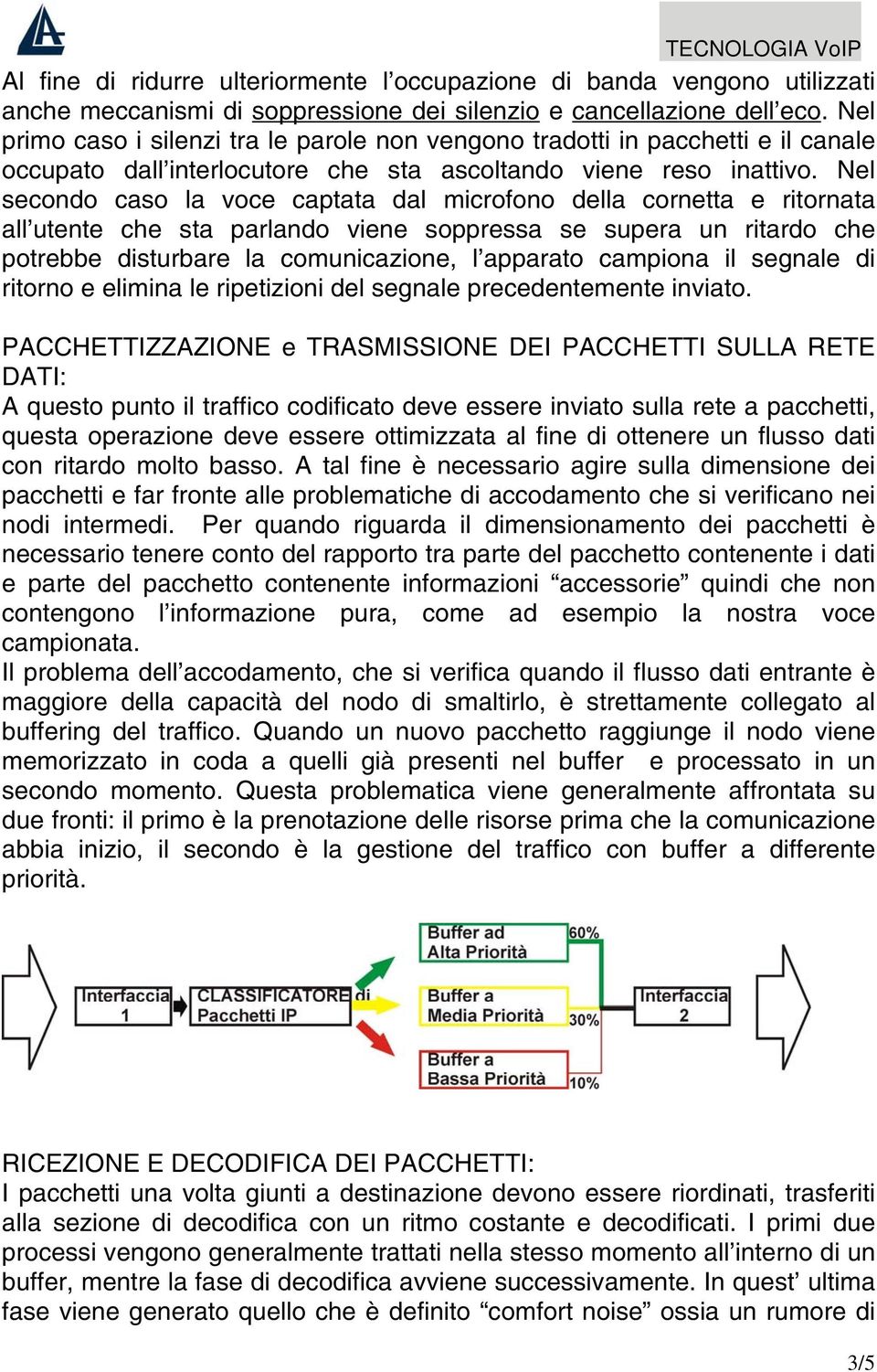 Nel secondo caso la voce captata dal microfono della cornetta e ritornata all utente che sta parlando viene soppressa se supera un ritardo che potrebbe disturbare la comunicazione, l apparato