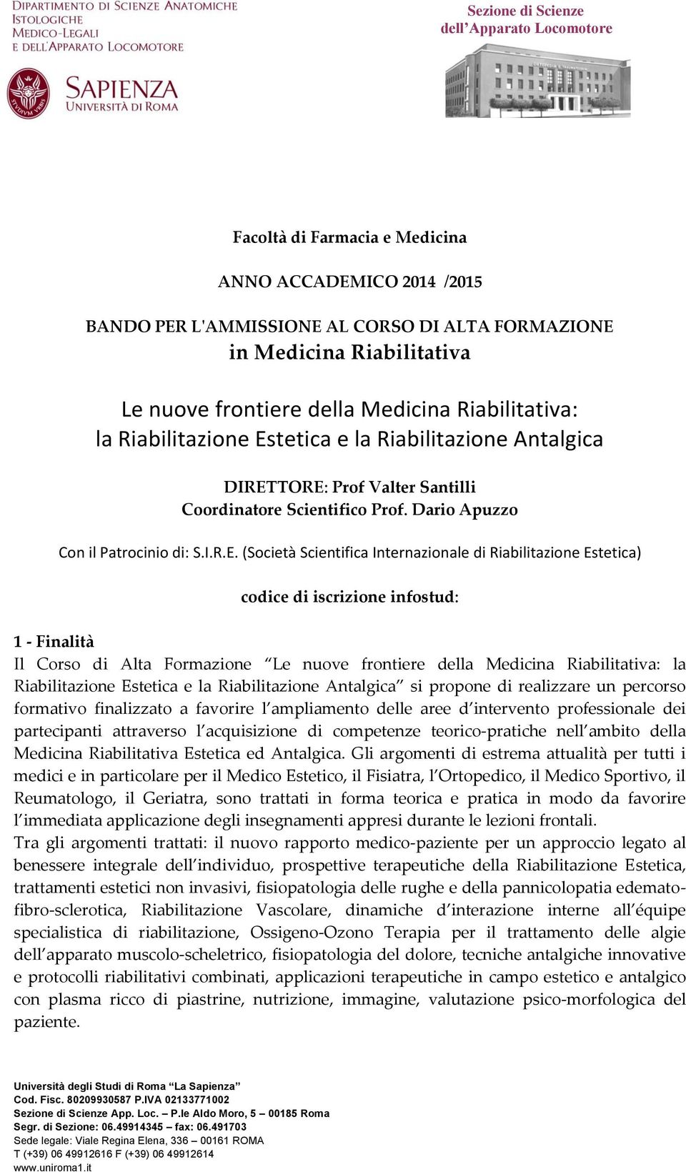 tetica e la Riabilitazione Antalgica DIRET