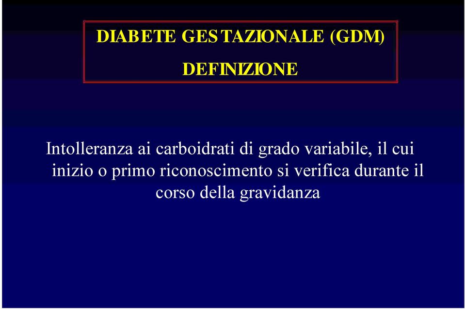 variabile, il cui inizio o primo